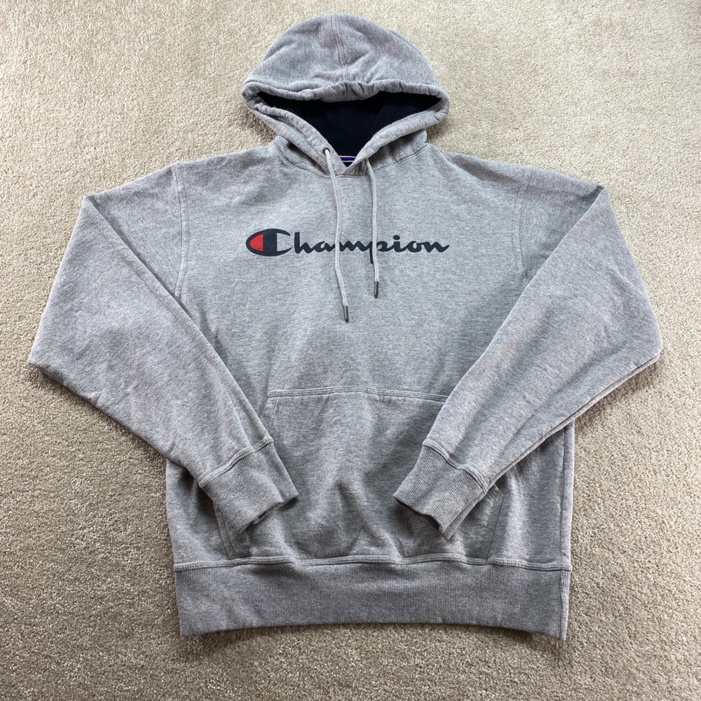 Champion Authentic Athleticwear Sweatshirt Mens Size Medium Grey Hoodie